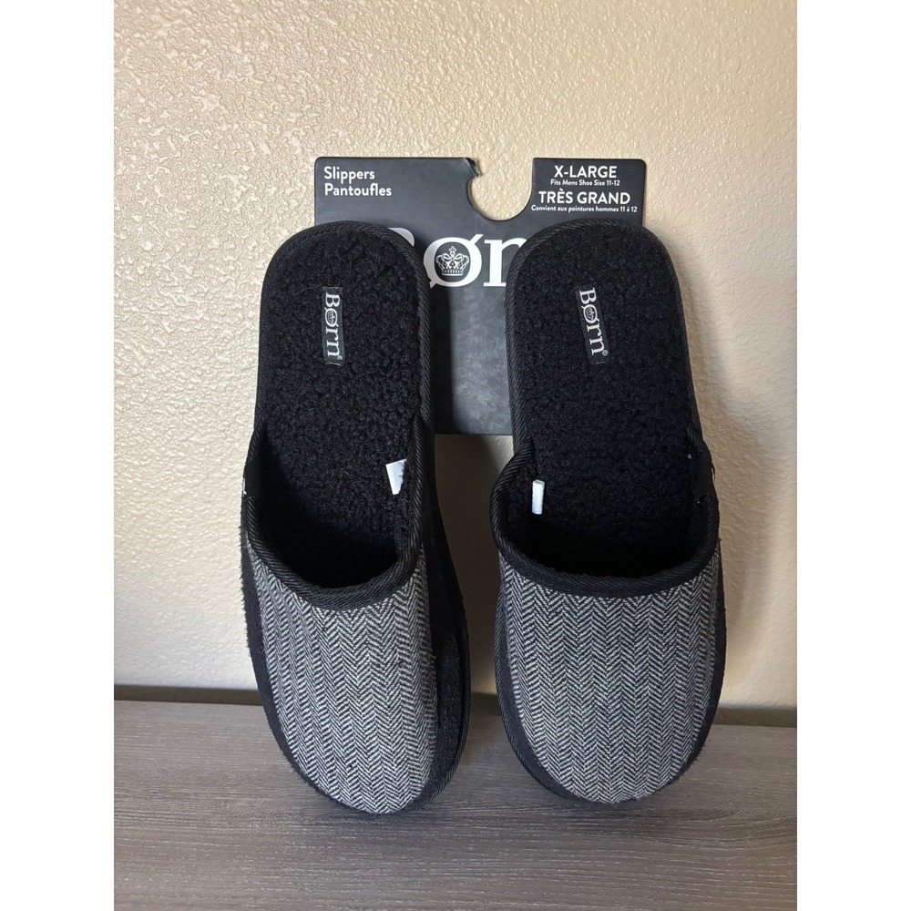 NWT Born Mens XL Slippers Sherpa Lined Indoor Outdoor Heritage Leisure Comfort - Picture 2 of 7